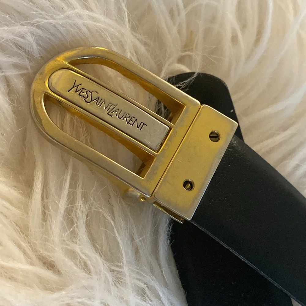 Vintage Yves Saint Laurent with gold/diver buckle